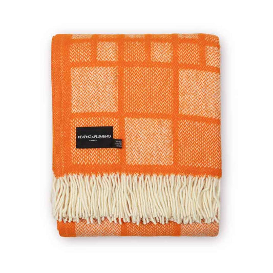 Evening Tales - Pure New Wool Blanket - Mosaic Orange
