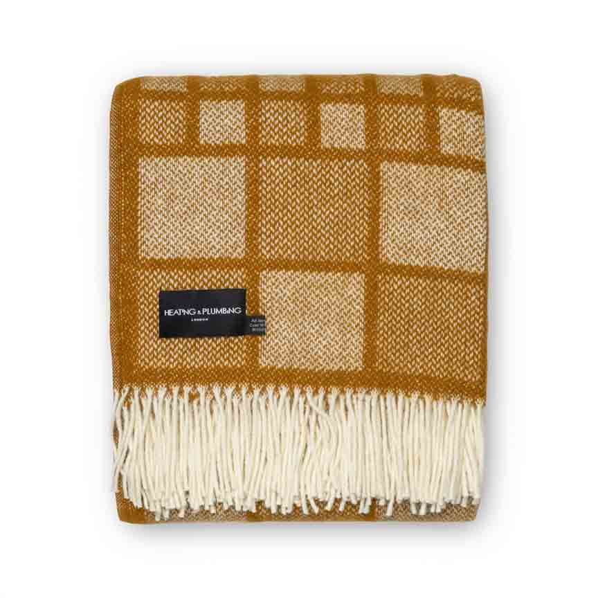 Evening Tales - Pure New Wool Blanket - Mosaic Toffee
