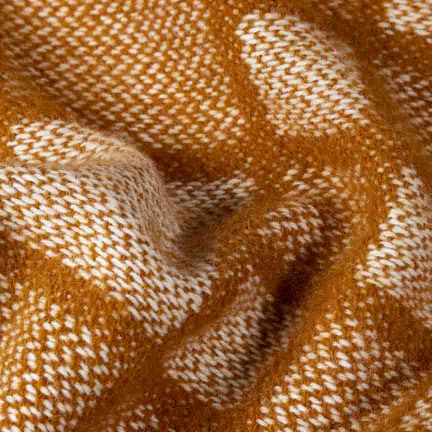 Evening Tales - Pure New Wool Blanket - Mosaic Toffee