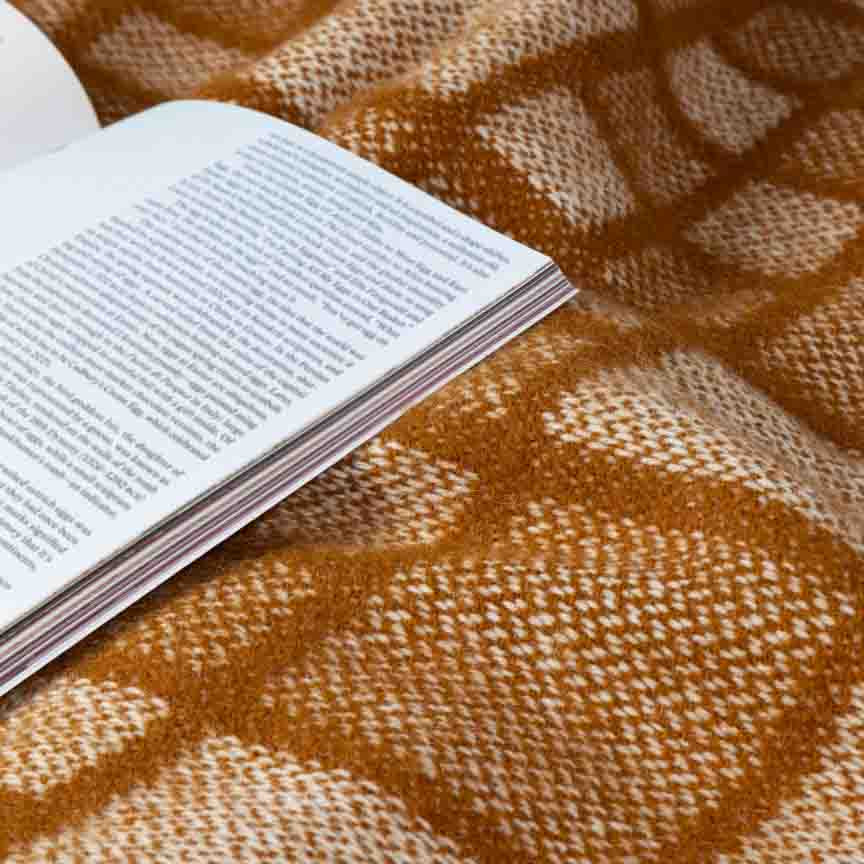 Evening Tales - Pure New Wool Blanket - Mosaic Toffee
