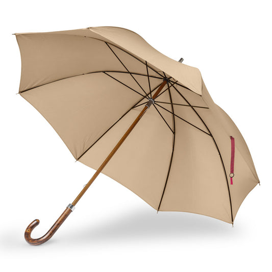 British Umbrella, Beech & Maple - Sand/Burgundy