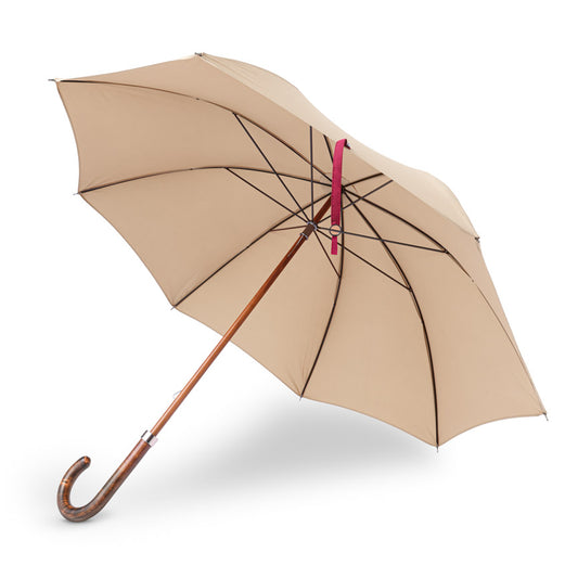 British Umbrella, Beech & Maple - Sand/Burgundy