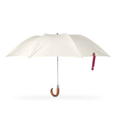 British Folding Umbrella - Ivory/Burgundy