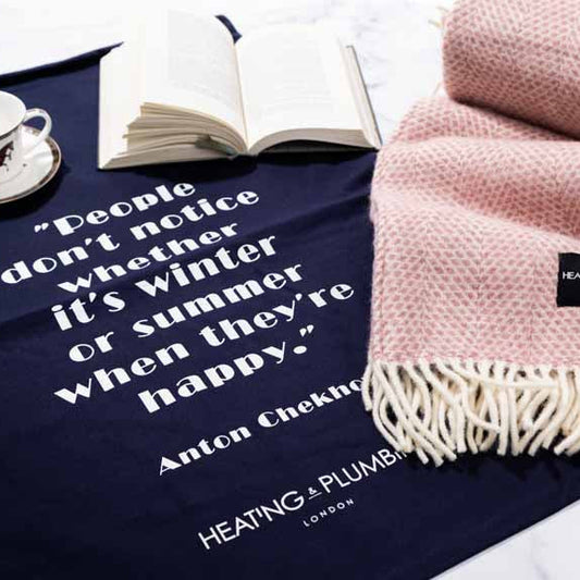 The Happiness Picnic Set – Dusky Pink Picnic Blanket & Chekhov Storage Bag