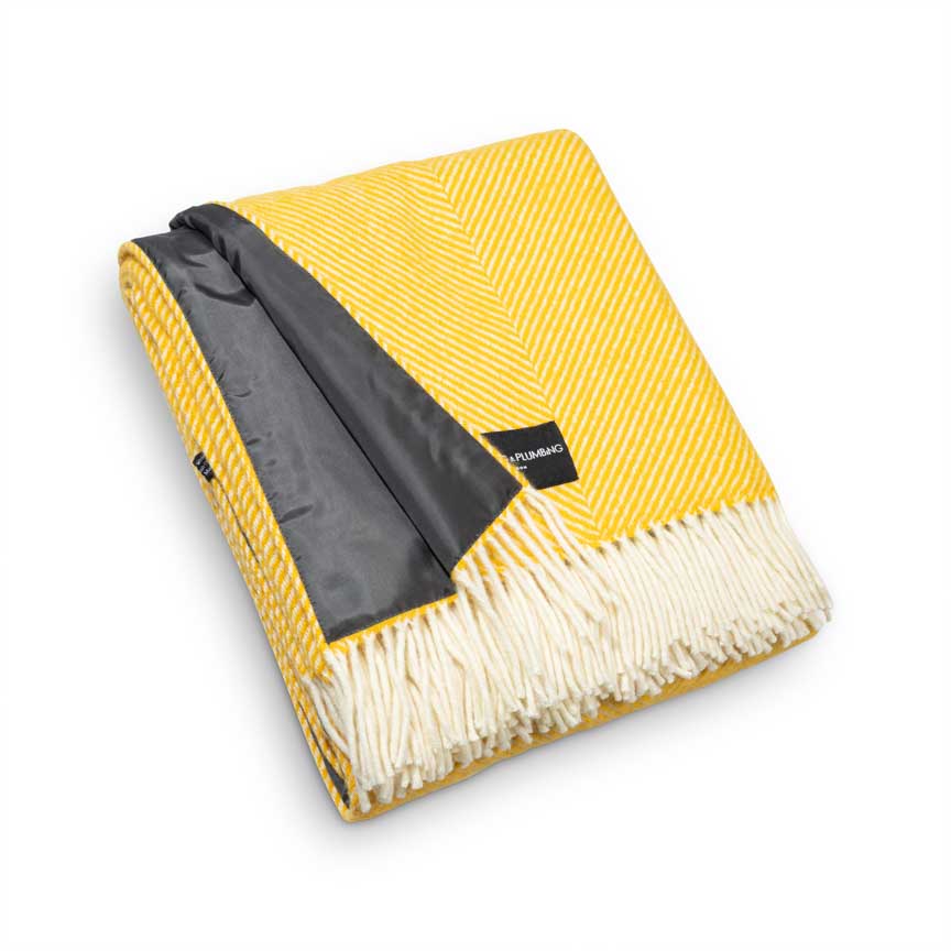 Yellow Somerset Dusk Picnic Blanket with Waterproof Backing