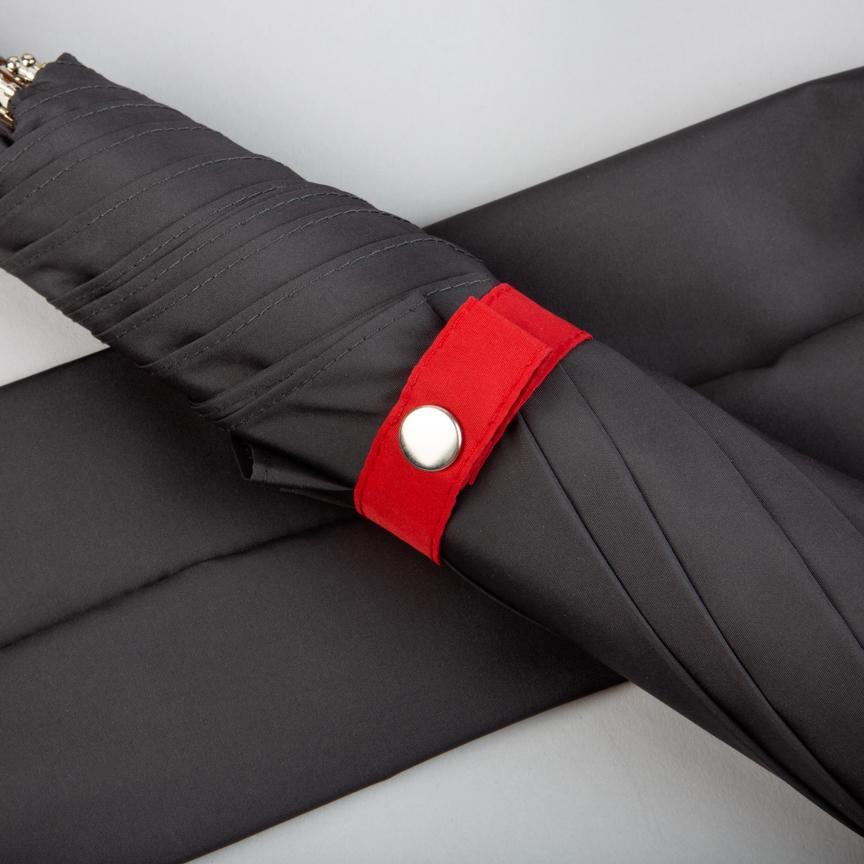 British Folding Umbrella - Charcoal Grey/Red - Heating & Plumbing London - British Umbrella