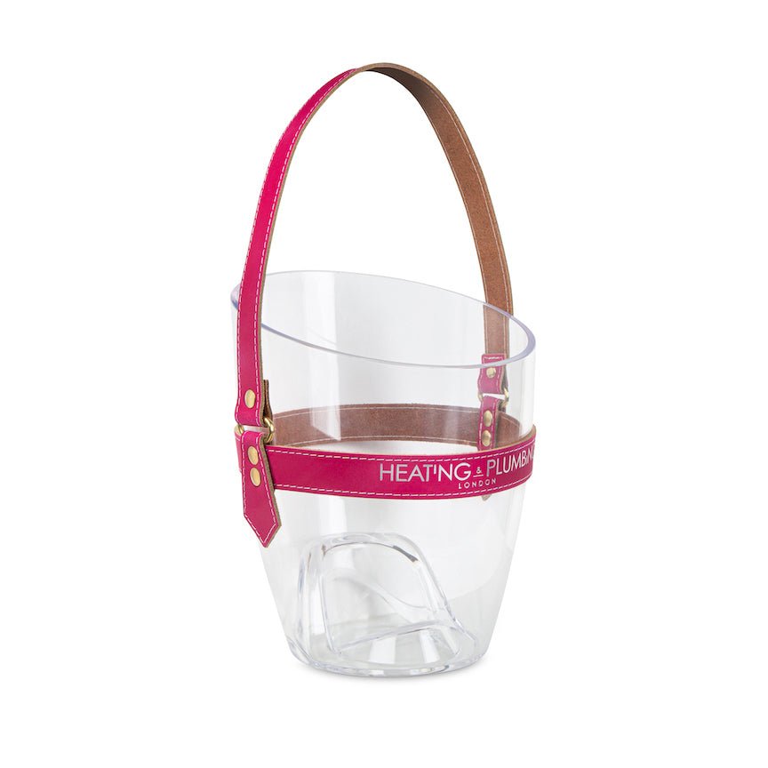 "Happy Go Sparkly" Champagne Bucket - Fuchsia Leather Strap - Heating & Plumbing London -