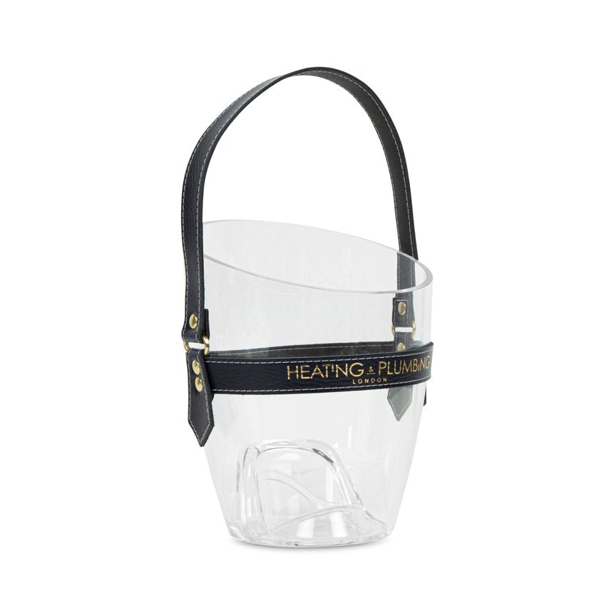 "Happy Go Sparkly" Champagne Bucket - Navy Leather Strap - Heating & Plumbing London -