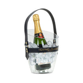 "Happy Go Sparkly" Champagne Bucket - Navy Leather Strap - Heating & Plumbing London -