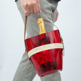 "Happy Go Sparkly" Champagne Bucket - Red & Cream - Heating & Plumbing London -