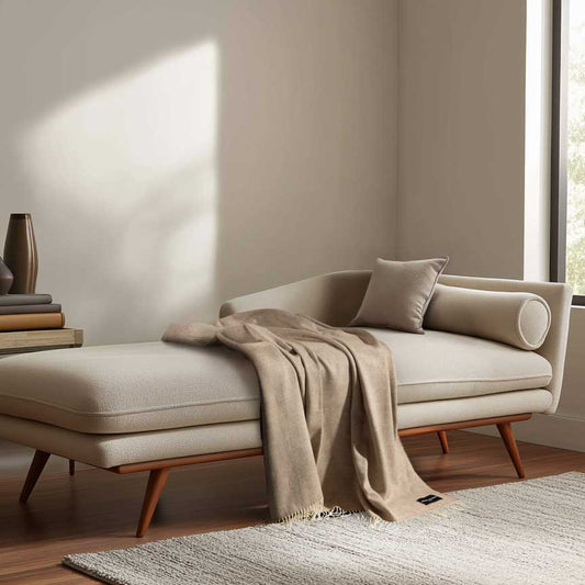 Daydreams - Merino Lambswool Throw - Hazelnut