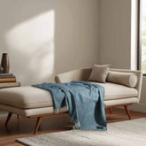 Daydreams - Merino Lambswool Throw - Sea Blue