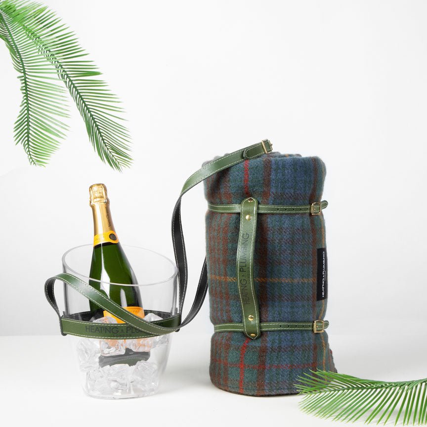 "Keep Your Cool" Champagne Bucket - Khaki Leather strap - Heating & Plumbing London -