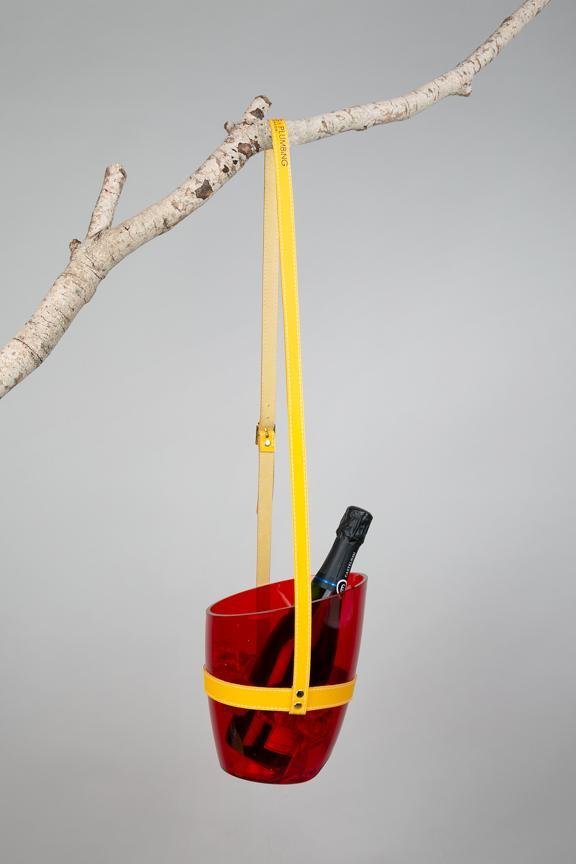"Keep Your Cool" Champagne Bucket - Transparent Red - Heating & Plumbing London -