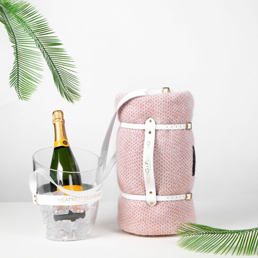 "Keep Your Cool" Champagne Bucket - White Leather strap - Heating & Plumbing London -