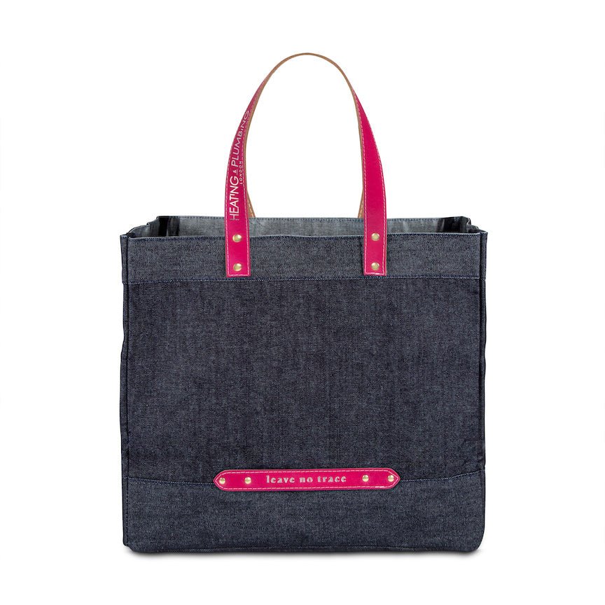 "Leave No Trace" tote bag - Fuchsia - Heating & Plumbing London -