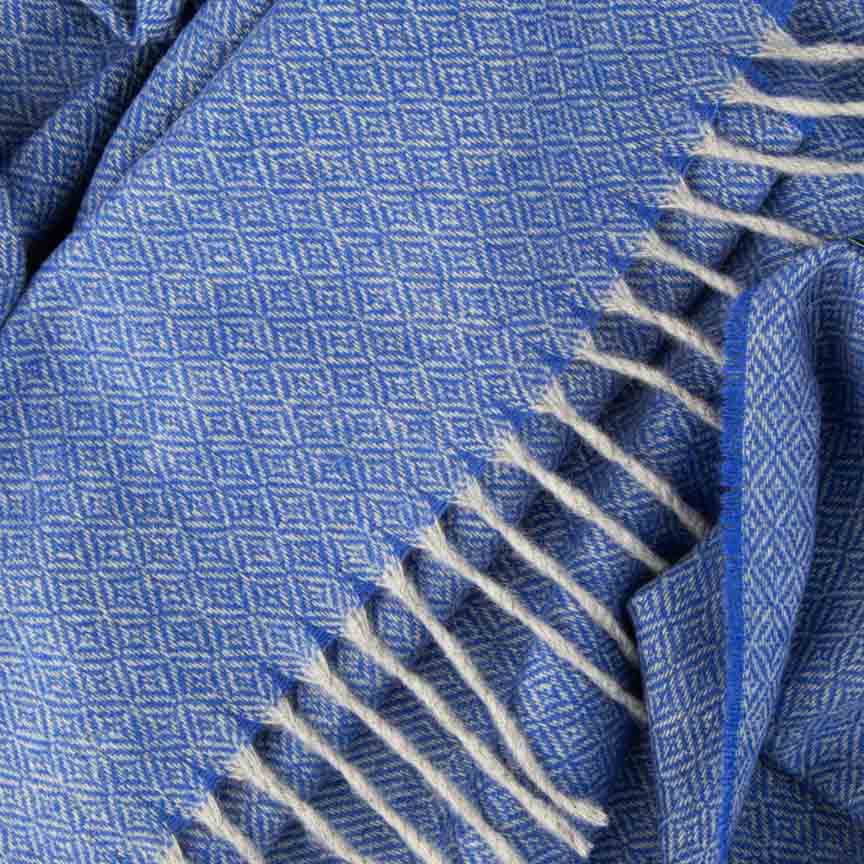 Love Stories - 100% Cashmere Scarf - Cobalt Blue - Heating & Plumbing London -