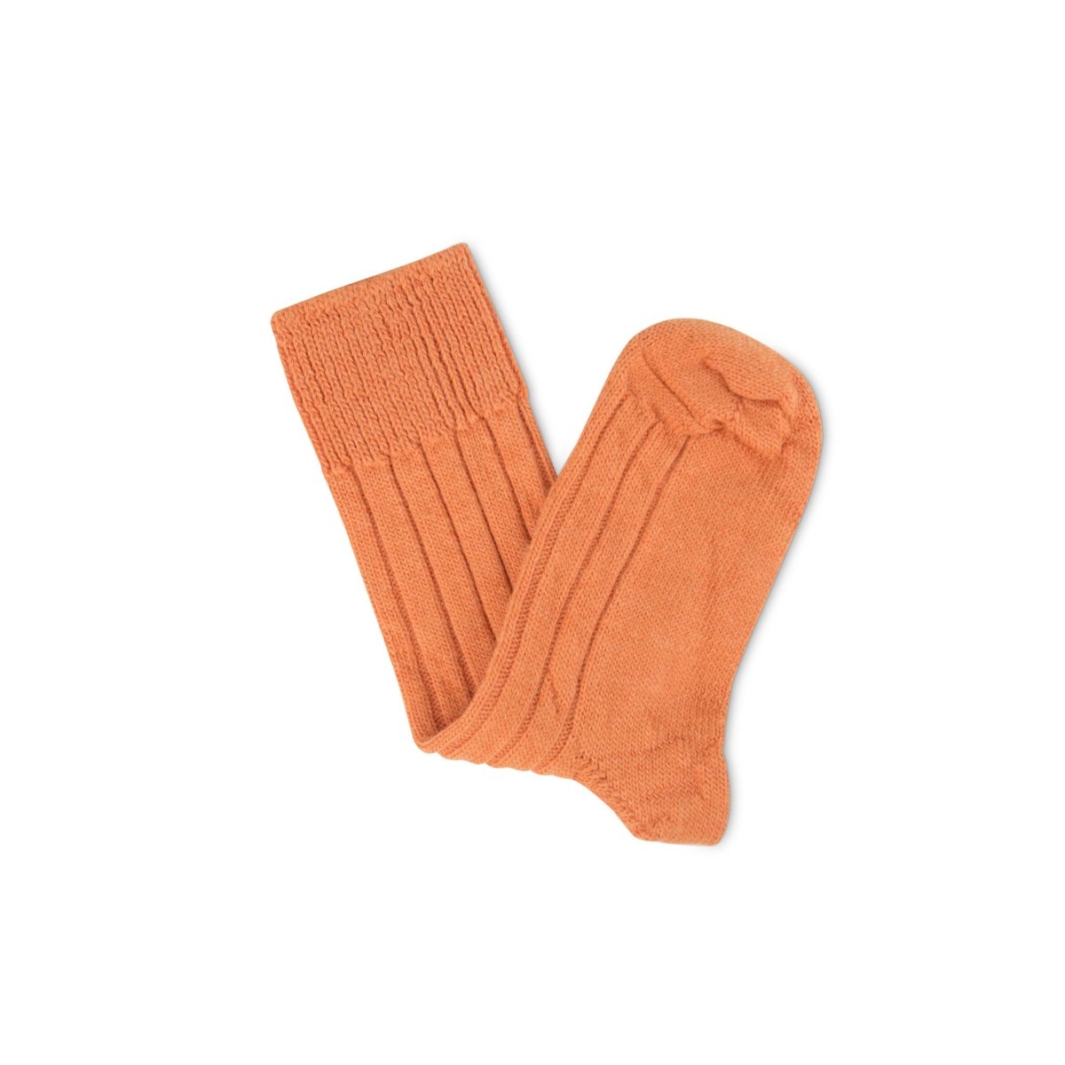 Luxury lounge socks in alpaca - Orange - Heating & Plumbing London - Alpaca Bed Socks