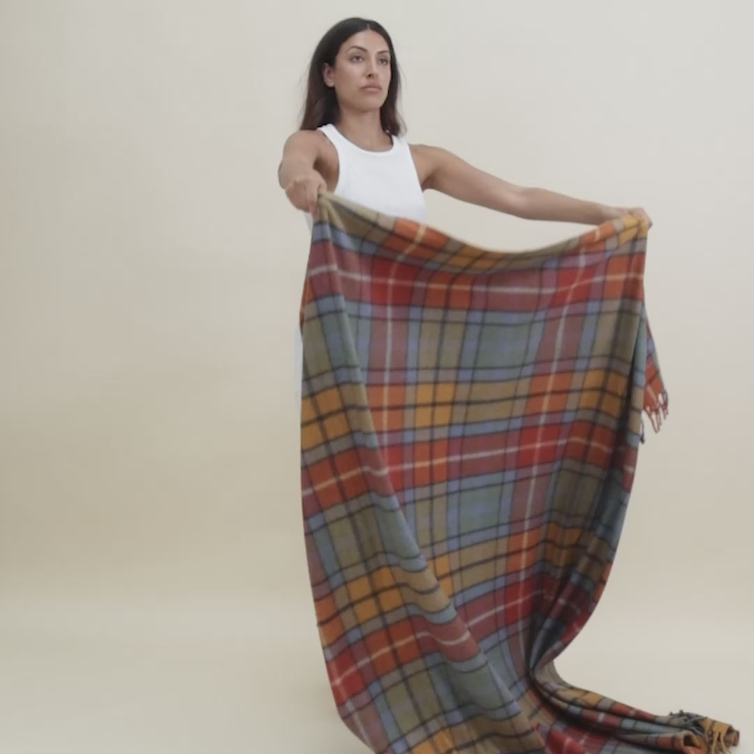 Highland Dreams - Recycled Wool Blanket - Antique Buchanan Tartan