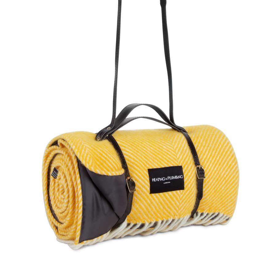 Pure new wool picnic blanket - Somerset Dusk - Heating & Plumbing London - Picnic Blanket