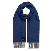 The Eternal Edition - 100% Cashmere Scarf - Blue & Grey - Heating & Plumbing London -