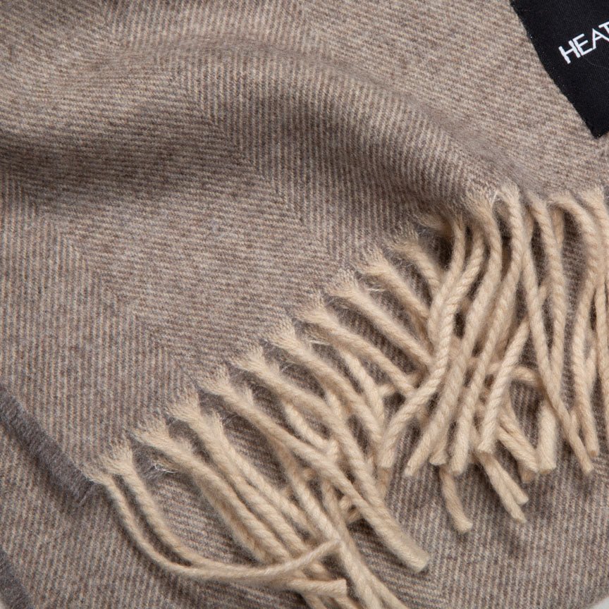 The Eternal Edition - 100% Cashmere Scarf - Grey & Sand - Heating & Plumbing London -