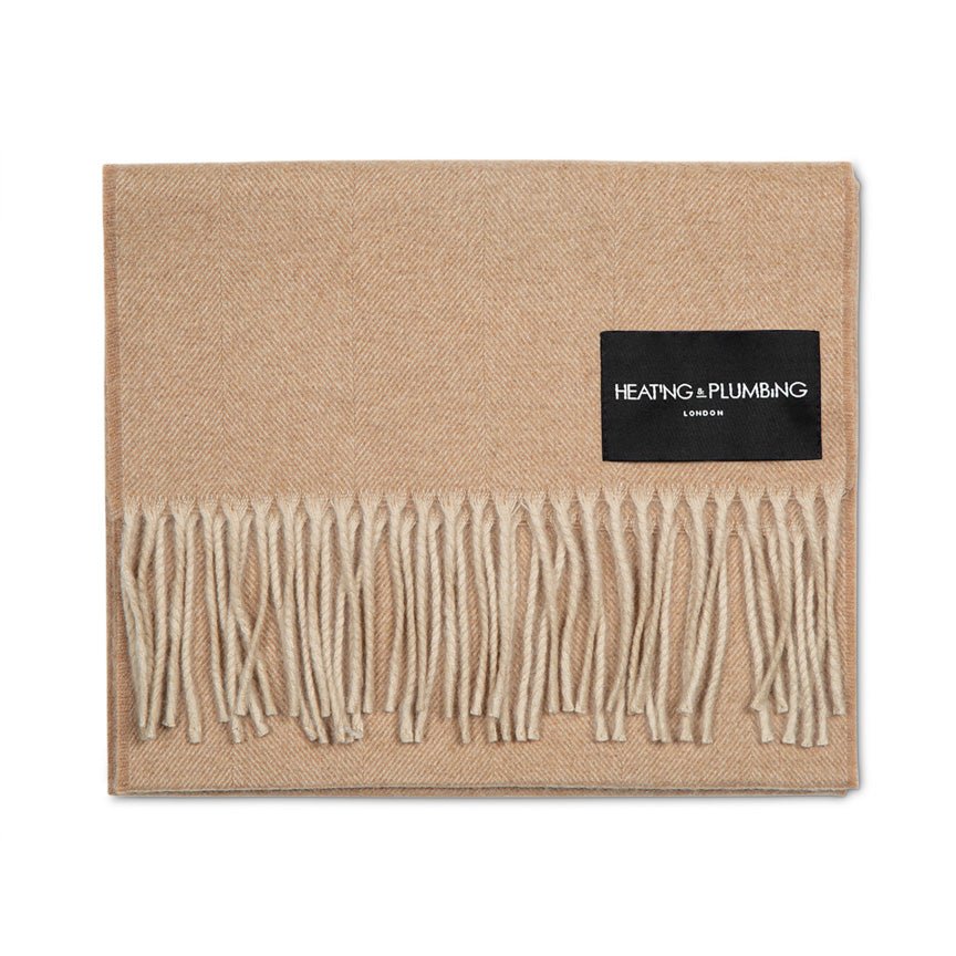The Eternal Edition - 100% Cashmere Scarf - Stone - Heating & Plumbing London -