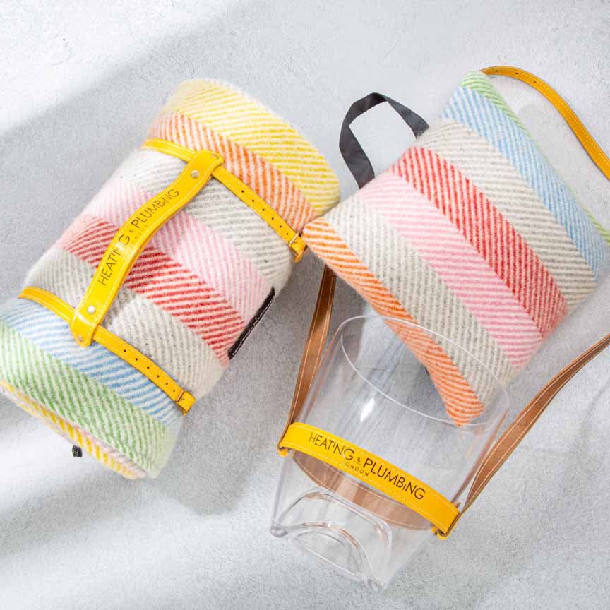 Waterproof Outdoor Cushion in Pure New Wool - Rainbow - Heating & Plumbing London -