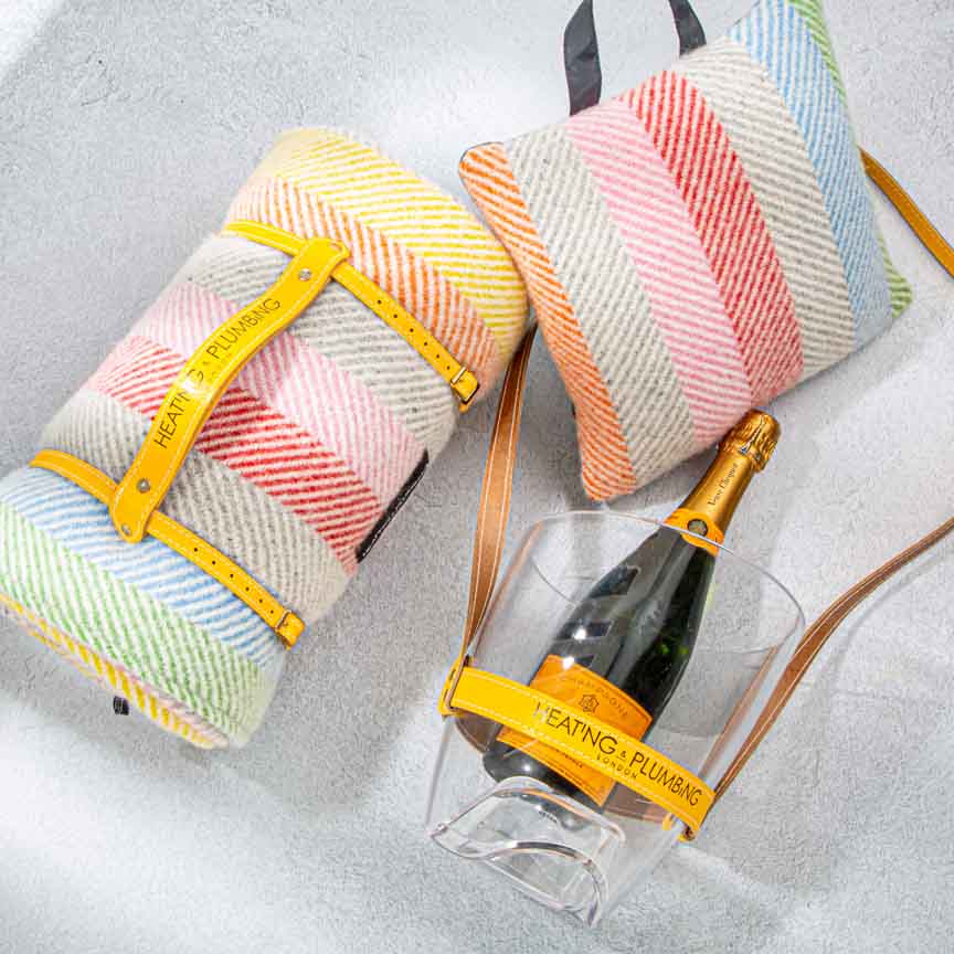 Waterproof Outdoor Cushion in Pure New Wool - Rainbow - Heating & Plumbing London -