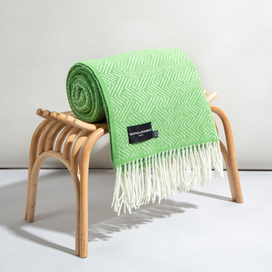 Lollypop - Pure New Wool Blanket - Green 864