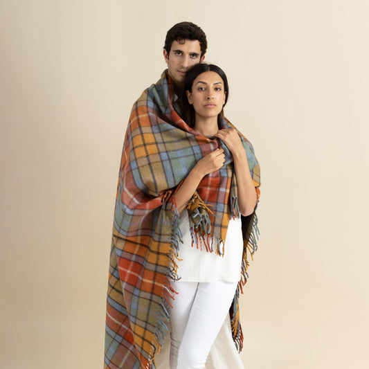 Highland Dreams - Recycled Wool Blanket - Antique Buchanan Tartan 864