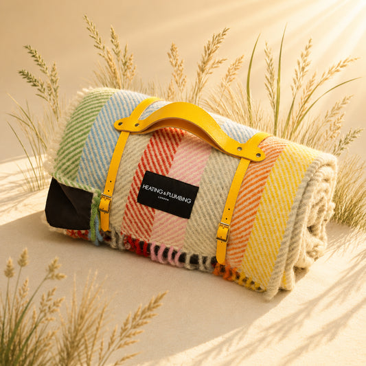 Pure New Wool Picnic Blanket -  Rainbow