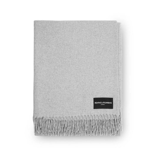 Love Stories - 100% Cashmere Blanket - Light Grey