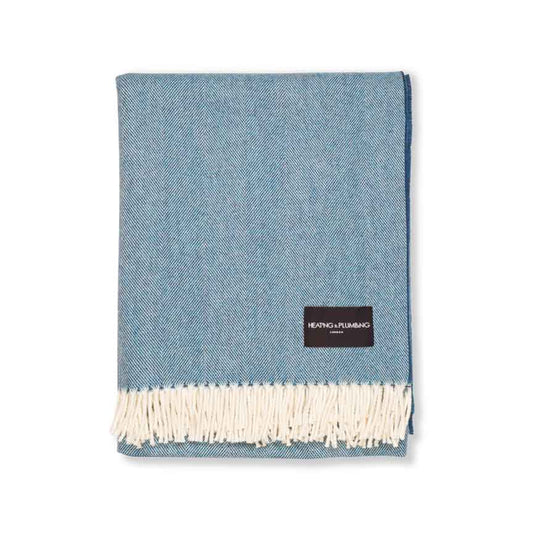 Daydreams - Merino Lambswool Throw - Sea Blue