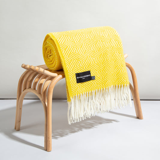 Lollypop - Pure New Wool Blanket - Yellow 864