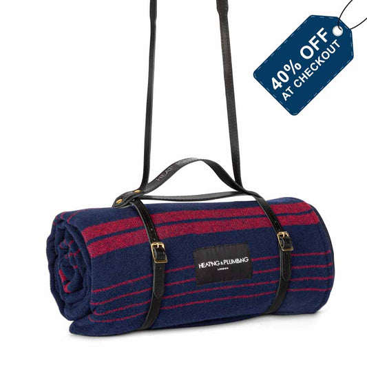 The Wool & Wax Edition Picnic Blanket - Marine Red 864