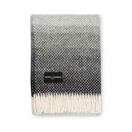 Evening Tales - Pure New Wool Blanket - Super Fluffy - Shades of Grey