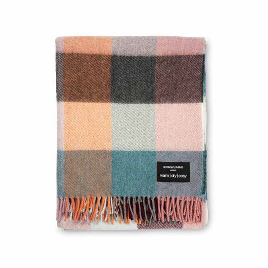 Wonderland - Alpaca & Merino Lambswool Blanket - Coloured Checks