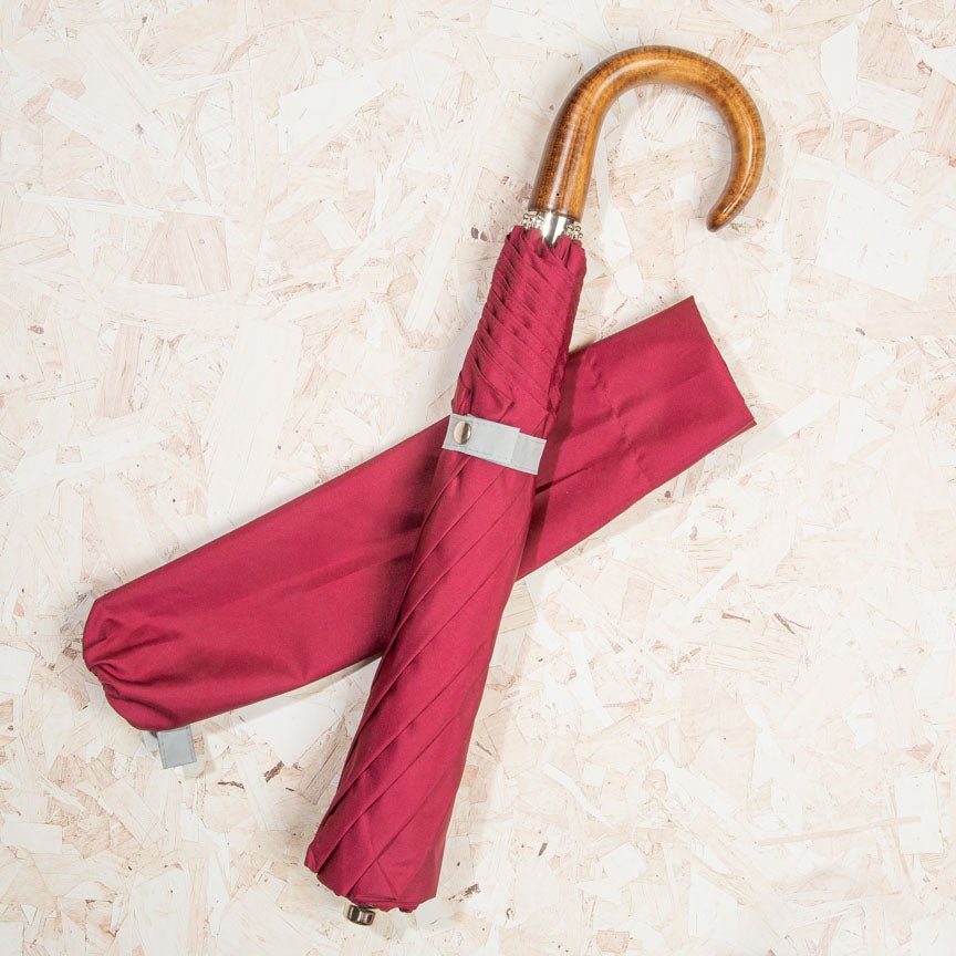 British Folding Umbrella - Burgundy/Grey - Heating & Plumbing London - British Umbrella