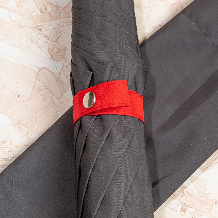 British Folding Umbrella - Charcoal Grey/Red - Heating & Plumbing London - British Umbrella