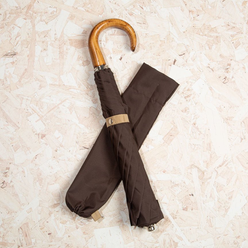 British Folding Umbrella - Dark Brown/Sand - Heating & Plumbing London - British Umbrella