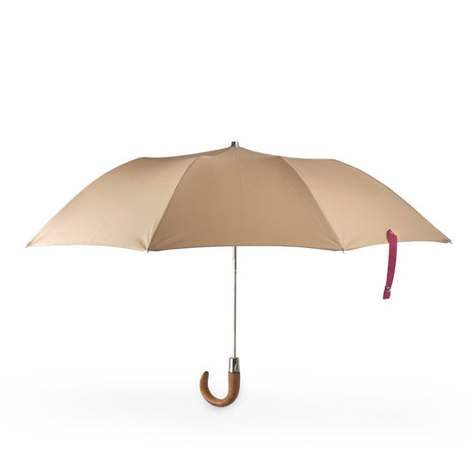 British Folding Umbrella - Sand/Burgundy - Heating & Plumbing London - British Umbrella