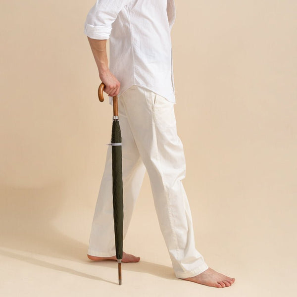 British Umbrella, Beech & Maple - Racing Green/Grey