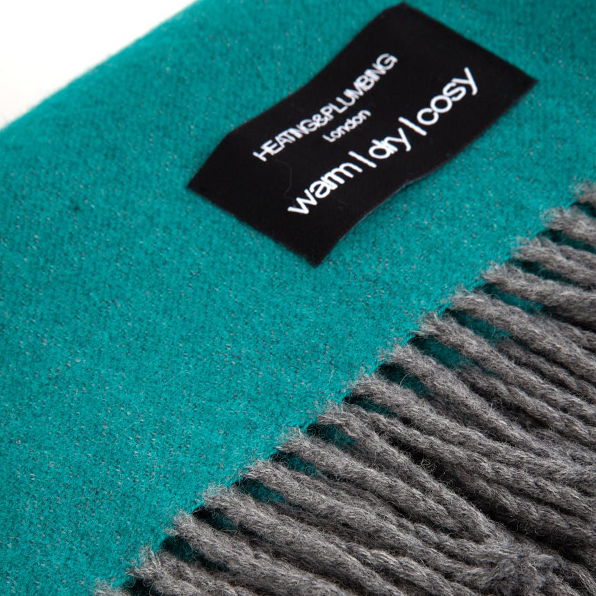 Daydreams - Merino Lambswool Throw - Deep Sea Green - Heating & Plumbing London - Throw