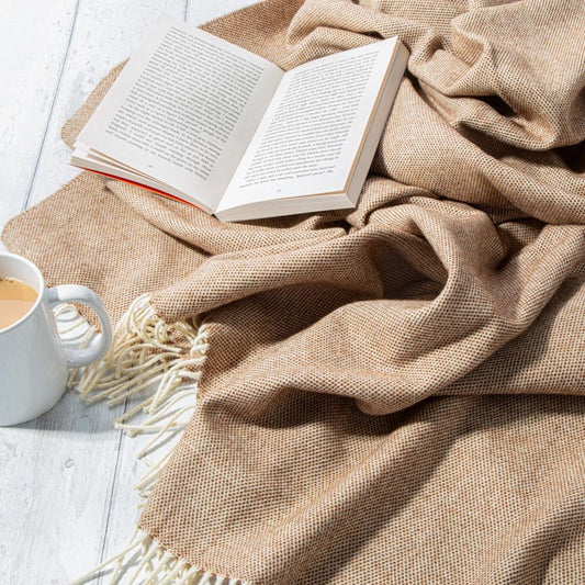 Daydreams - Merino Lambswool Throw - Hazelnut - Heating & Plumbing London - Throw