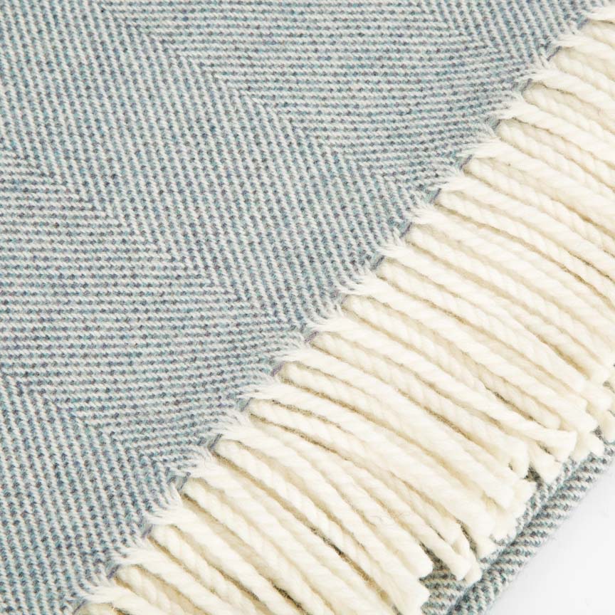 Daydreams - Merino Lambswool Throw - Light Blue - Heating & Plumbing London - Throw