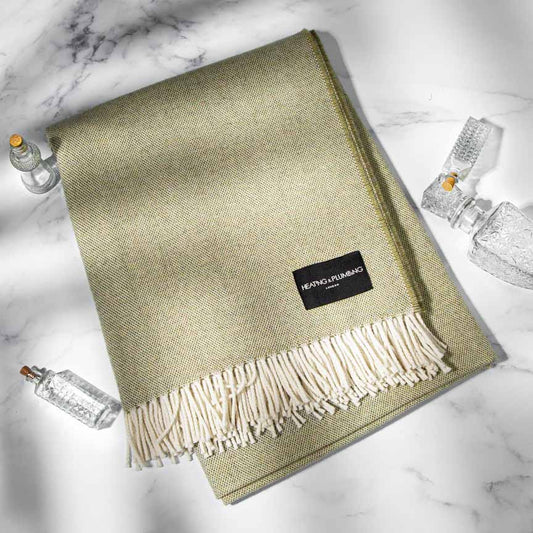 Daydreams - Merino Lambswool Throw - Sage - Heating & Plumbing London - Throw