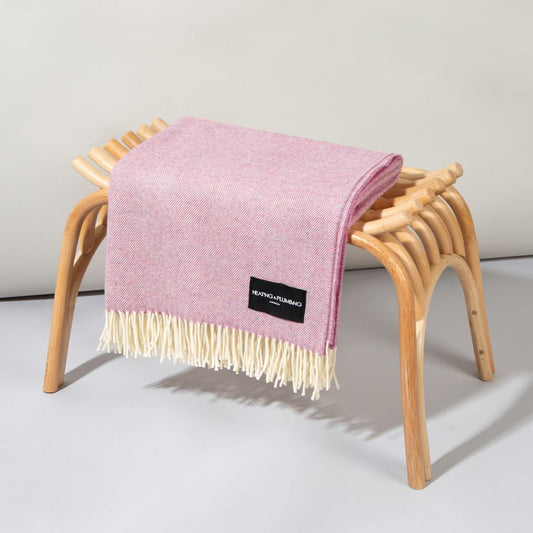 Daydreams - Merino Lambswool Throw - Soft Pink - Heating & Plumbing London - Throw