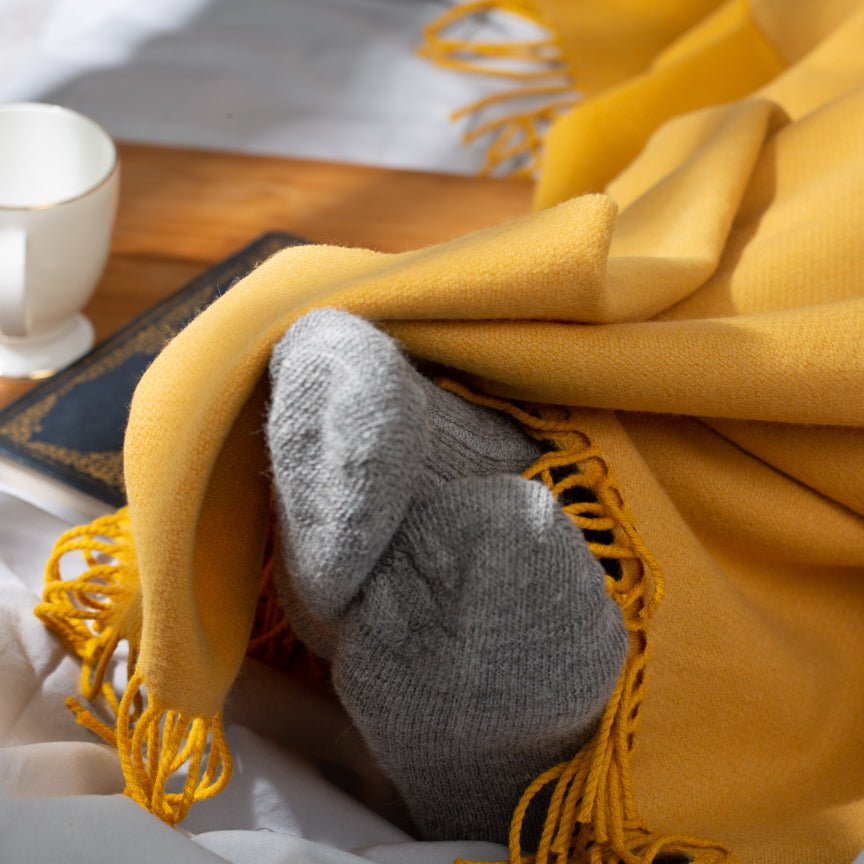 Daydreams - Merino Lambswool Throw - Sunflower Yellow - Heating & Plumbing London - Throw