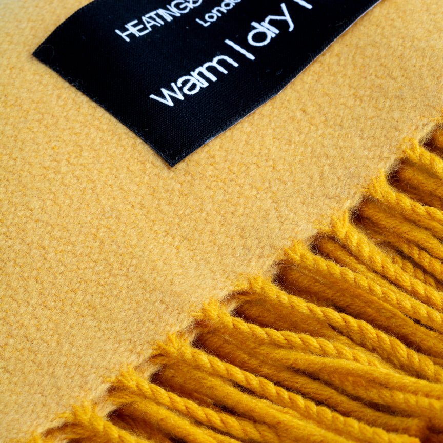 Daydreams - Merino Lambswool Throw - Sunflower Yellow - Heating & Plumbing London - Throw